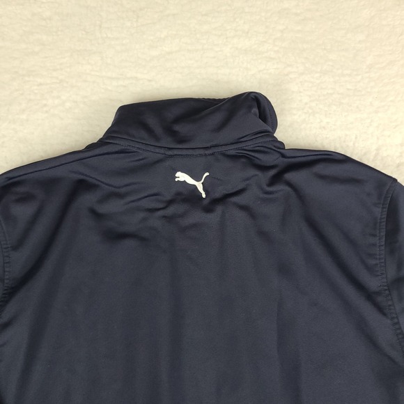Puma Jacket Sweater Mens Large Dark Blue Full Zip‎ Performance Tech Golf - Picture 9 of 12